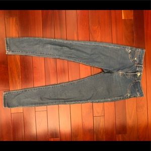 Bershka mid rise skinny jeans, mid blue